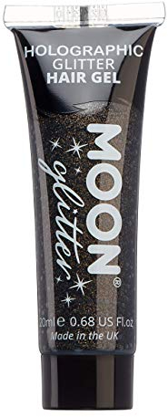 Holographic Glitter Hair Gel by Moon Glitter - 20ml - Black
