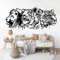 Zdklfm69 Wandtattoo Wandaufkleber Wandsticker Große Löwe Tiger Leopard Kinderzimmer Schlafzimmer Afrika Tier Zoo Wildlife Spielzimmer Vinyl Wohnkultur 168x74cm
