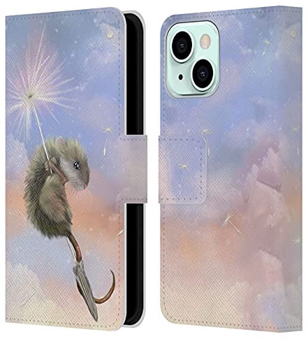 Head Case Designs Officially Licensed Ash Evans Dandelion Mouse Animals Leather Book Wallet Case Cover Compatible With Apple iPhone 13 Mini