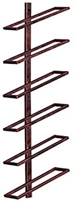 Porte-bouteilles mural - Porte-Bouteilles Mural, Design Vintage Casier à vin en Metal Porte Bouteille Mural pour Bar et Maison pour 6 Bouteilles de vin