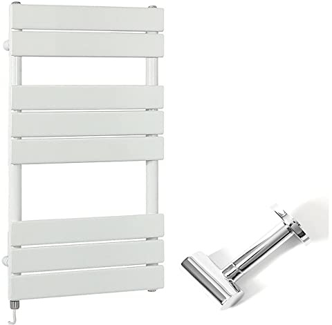 Milano Lustro 400W White Flat Panel Electric Heated Towel Rail Cable Cover - 825mm x 450mm