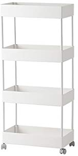 ZFHTAO Marcos de Almacenamiento de Lavadora para Inodoro, Estante de Torre de Baño Baño de Cuatro Pisos con Inodoro de Plástico, Fregadero, Inodoro, Inodoro, Estante de Almacenamiento con Polea