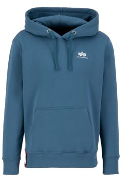 Alpha Industries Basic Hoody Small Logo Kapuzensweat für Herren Vintage Marine