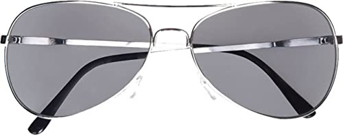 Carpeta Retro Pilotenbrille als klassische Fliegerbrille | mit grünen, roten oder anthraziten Gläser | Partybrille Verkleidung Pilot Brille