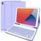 Lielax for iPad Case with Keyboard 10.2, Keyboard case for iPad 9th Generation, Detachable Wireless Keyboard (UK Layout) for iPad 9th Generation/8th Gen/7th/Air 3/ Pro 10.5, Purple