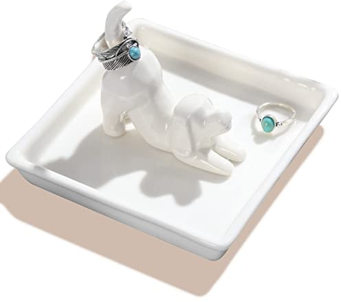 PUDDING CABIN Hunde-Mom-Geschenke für Frauen, Ringhalter, Geschirr-Schmuckhalter, Hundeliebhaber, Geschenk für Frauen, Freunde, weibliche Mutter, Oma, Tante als Muttertag, Geburtstag, Hochzeit,