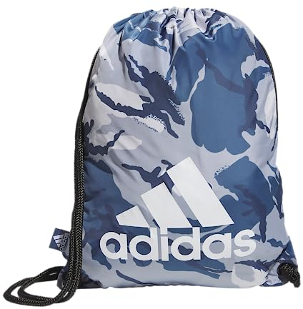 adidas Ready Sackpack Bolsa para Mochila, Woodland Essential Camo Preloved Tinta/Blanco/Negro, Talla única Unisex Adulto