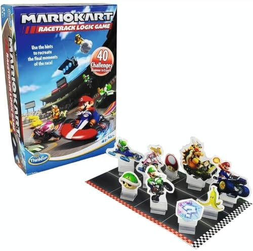 ThinkFun Mario Kart Race Logic Game, Logikspiel 8+ Jahre | Mario Kart Race Logic Game mit Herausforderungen zu lösen, für Kinder ab 8 Jahren und als Logikaktivität