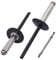 SKIR'CO Lot de 50 rivets aveugles à bride large en aluminium 4,8 x 20 mm mandrin en acier inoxydable RAL 7016 gris anthracite (foret inclus)