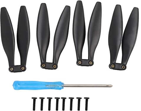 2 Paar Propellerblätter, 155mm/6,1 Zoll PC Schwarz UAV-Propeller Fernsteuerung des Segelflugzeugs Flügel mit Schraube & Schraubendreher Für Holy Stone HS720 HS720E Drohnen Propellerblätter