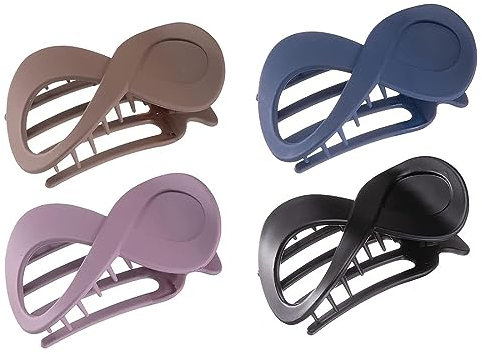 SSRDFU Haarspangen Damen Vintage - 4 Pcs Haarklammer Groß Dickes Haar Französisch Haarspange Schwarz Haar Accessoire Frauen Mädchen Big Hair Clip