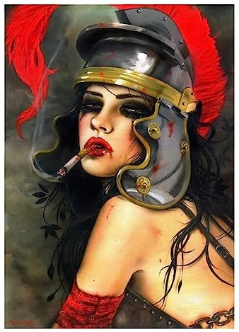 MOBYAT Brian M.Viveros Poster《Gladiate Her》Wandkunst Klassische Ästhetik Leinwandmalerei Brian M.Viveros Berühmte Drucke Wohnkultur Bilder 50x70cmx1 Kein Rahmen