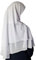 Yaqeen Hijab Kurzer Chiffon-Khimar, 2-lagig, Diamantschliff, Dreieck, Hijab, Muslimischer Schal, Kopftuch, Chadors, Arabien, islamisches Gebetskleid, muslimische Schals, weiß, Einheitsgröße