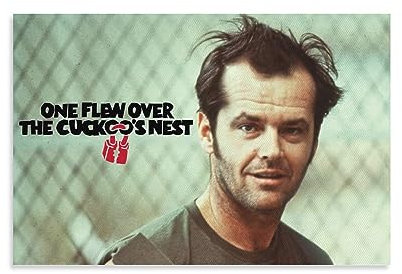 Filmposter One Flew Over The Cuckoo's Nest, klassisches Filmposter (16), Poster, Kunst, Wandmalerei, Leinwand, Poster, moderne Schlafzimmer-Dekoration, 30 x 45 cm