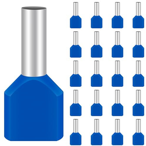 Hanibos - 100 manicotti terminali isolati, 2,5 mm², 2,5 mm