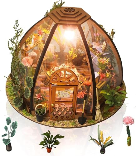 DIY Miniatur Puppenhaus Bausatz, Book Nook mit Möbel und LED Lampe, Miniatur Haus Bausatz 1:24 Maßstab, Weihnachten Valentinstag Geburtstag Geschenke für Mädchen Frauen (A)