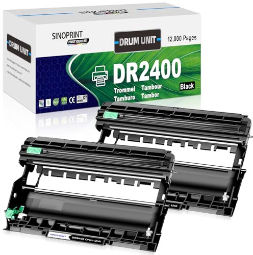 SINOPRINT Trommeleinheit DR2400 DR-2400 kompatibel mit Brother DR-2400 Trommeleinheit schwarz für MFC-L2710DW DCP-L2510D HL-L2350DW HL-L2375DW HL-L2310D HL-L2370DN MFC-L2750DW MFC-L2710DN DCP-L2550DW