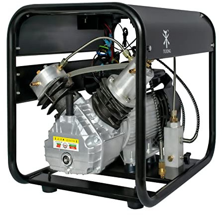 TUXING 4500Psi PCP Kompressor, Elektrischer Hochdruck-Luftkompressor, Eingebauter Wasser-Öl-Abscheider&Auto-Shutoff 220V AC, zum Aufladen von Tauchflaschen(TXED012)