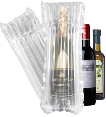 Hijelyn Wine Bottle Protector Wine Packaging for Air Travel 36 Packs Thick Inflatable Bottle Shipping Packaging with Air Pump for Safe Transportation with Luggage
