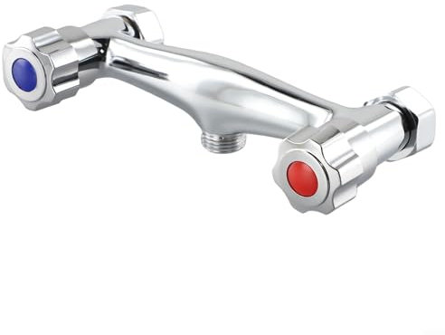 Hot Cold Mixer Valve, Bathroom Mixer Taps, for Home Bathroom Hotel, Copper, Chrome