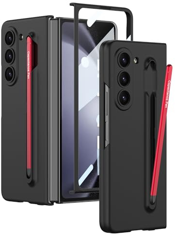 Clatoxi Custodia per Samsung Galaxy Z Fold 5 con S Pen e Supporto S Pen e Protezione Schermo Integrata, Cover Protettiva Antiurto Anti-Impronta Digitale Sottile Cover per Galaxy Z Fold 5
