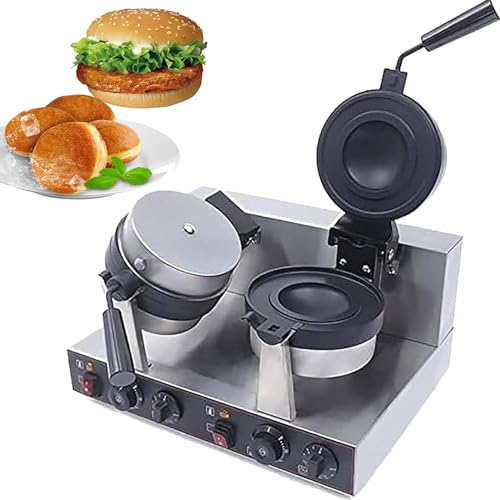 Burger à Glace électrique Hamburger Maker Rotation matériau antiadhésif Plaque - Machine de Cuisson à gaufres - Burgers en bouffés