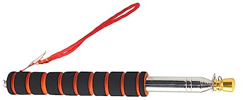 SEWOART Teleskop Fahnenmast Outdoor Mit Schwammgriff Für Reisen Und Veranstaltungen Stabile Windfeste Stange in Schwarz Orange Silber
