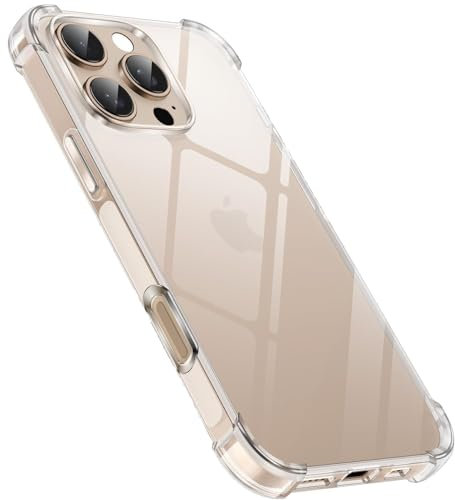 CAPTOR Cover iPhone 16 Pro Max Trasparente TPU Morbido, Silicone Flessibile, Antiurto, Shockproof, Paraurti, Assorbimento Urti, Protezione Totale, Anti Ingiallimento Resistente iPhone 16 Pro Max Cover