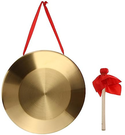 TOYANDONA 1 Jeu Gong Ensemble De Jeu Pour Enfants Carillon Sonnerie De Bureau Instrument De Musique Orff Bols Chantants De Frappe Chinois Golden Alliage D'acier Au Cuivre