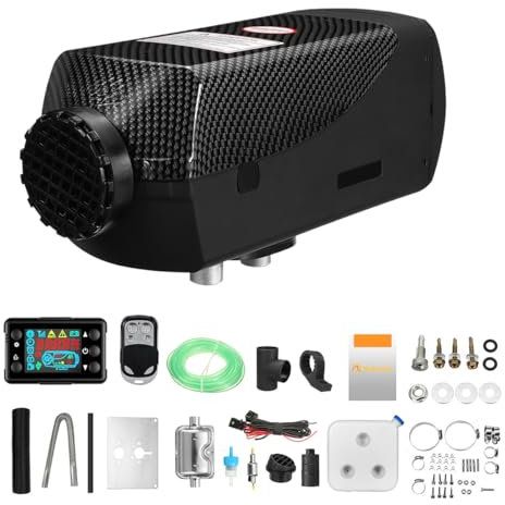 Sunster 8KW Diesel Heater, 12V 24V Parking Diesel Heater, Night Air Heater with Silencer LCD Switch & Remote Control For Truck, Boat, Car Trailer, Motorhomes, Campervans, Caravans, tents