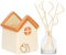 THUN - Porta diffusore a forma di casetta con tulipano in ceramica, 10,3x10,9, altezza 13,6 cm, collezione Fragrances