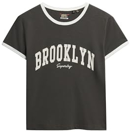 Superdry Damen Tailliertes Athletic Essential Ringer-T-Shirt