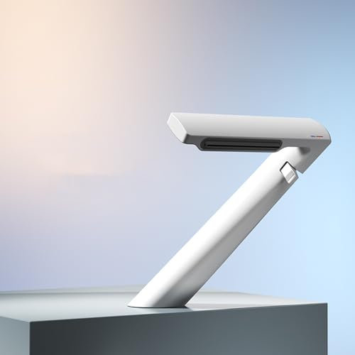 Robinet Mitigeur Cascade pour Lavabo de Salle de Bain Eau Chaude Et Froide Monotrou En Laiton Robinet Mitigeur Lavabo Blanc Mat