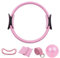 5 Stück Pilates Ring Set mit Yoga Ball, Yoga Gurt und Fitnessbänder, Pilates Essentials Kit für Frauen, Pilates Set für Zuhause, Geeignet Fitnessgerät für Heimtraining und Studio-Workout (Rosa)