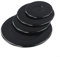 Solaughguy Gas Burner Cap Set 4 Pcs For Cooker Hob, 55Mm 75Mm 100Mm Thickened Iron Aluminum Covers, Compatible With For SABAF Accessories, Black(Concave)
