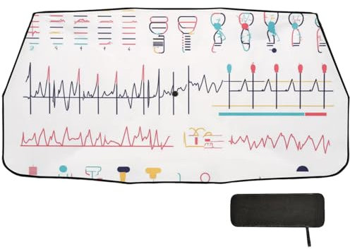 Parasol plegable para parabrisas de coche, diseño de dibujos animados, color blanco