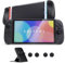 PlayVital Funda Protectora para Nintendo Switch 2 (2025) - Agarre de Silicona con Carcasa Trasera de PC, Protector con Soporte Plegable y Tapas para Joysticks - Serie Ranger (Negro)