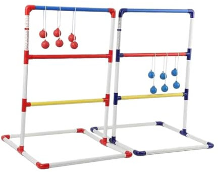 predolo Golf Ladder Toss Set Sturdy Design for Kids And Adults with Practice Balls, 2 Ladder