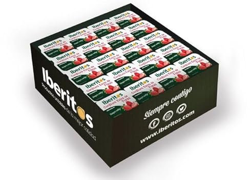 Iberitos - Confitura Extra de Fresa en Monodosis - Hecha con un 45% de Fresa Natural - Ideal para Tostadas y Bollería - Sin Gluten - Caja con 96 Unidades de 20 g