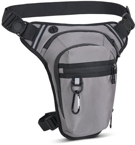 Sacoche de Jambe Moto, Étanche pour Cuisse, Tactique, Homme Femme
