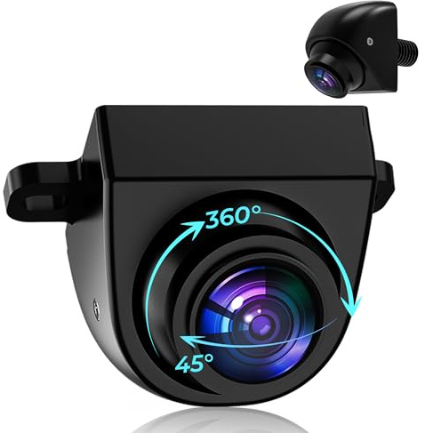 Bzgnl AHD 1080P Rückfahrkamera Auto Rückfahrkamera mit 360° Drehbar Einstellbares Objektiv Rückfahr Richtlinien Nachrüsten,170° Weitwinkel Nachtsicht IP69K wasserdichte Universal Rückkamera