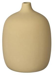 blomus Vase -CEOLA- | Blumenvase aus Keramik | 14Ø x 19H cm | Farbe New Wheat | Dekovasen & Wohnaccessoire