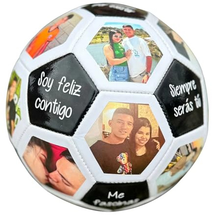 Generisch Personalisierter Fußball mit Foto & Text - Gestalte Deinen Eigenen Ball - Standardgröße aus Robustem PVC & Butyl-Blase