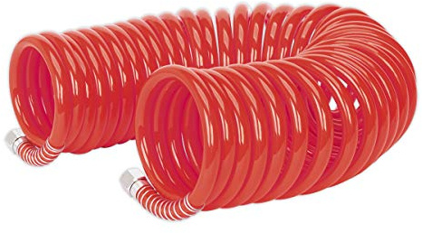Sealey AH10C/8 PU Coiled Air Hose 10mtr x Ø8mm with 1/4 BSP Unions