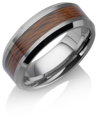 Tungstino Ring 'Rosenholz' Wolframcarbid, Size:12 (21.49)