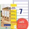 AVERY Zweckform LR4760-25 Recycling Ordnerrücken Etiketten (210 Rückenschilder, 38x192mm auf A4, 100% recyceltes Altpapier, schmal/kurz, selbstklebend, bedruckbare Ordneretiketten) 30 Blatt, naturweiß