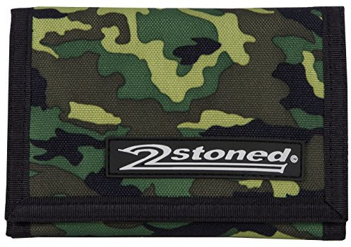2Stoned Geldbörse Wallet Unisex Camouflage mit Klettverschluss, Patchlabel Speed, aus Polyester