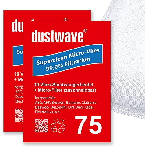 40 Staubfilterbeutel (Superpack) passend für Bestron - D 00011 / D00011 Bodenstaubsauger - dustwave® Markenstaubbeutel - Made in Germany + inkl. Micro-Filter