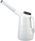 Faithfull Plastic Oil Pourer, Metric and Imperial Measuring Oil Can with Flexible Pouring Spout & Screw Cap - 2 Litre