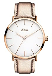 s.Oliver DamenArmbanduhr Analog Quarz Leder SO-3510-LQ